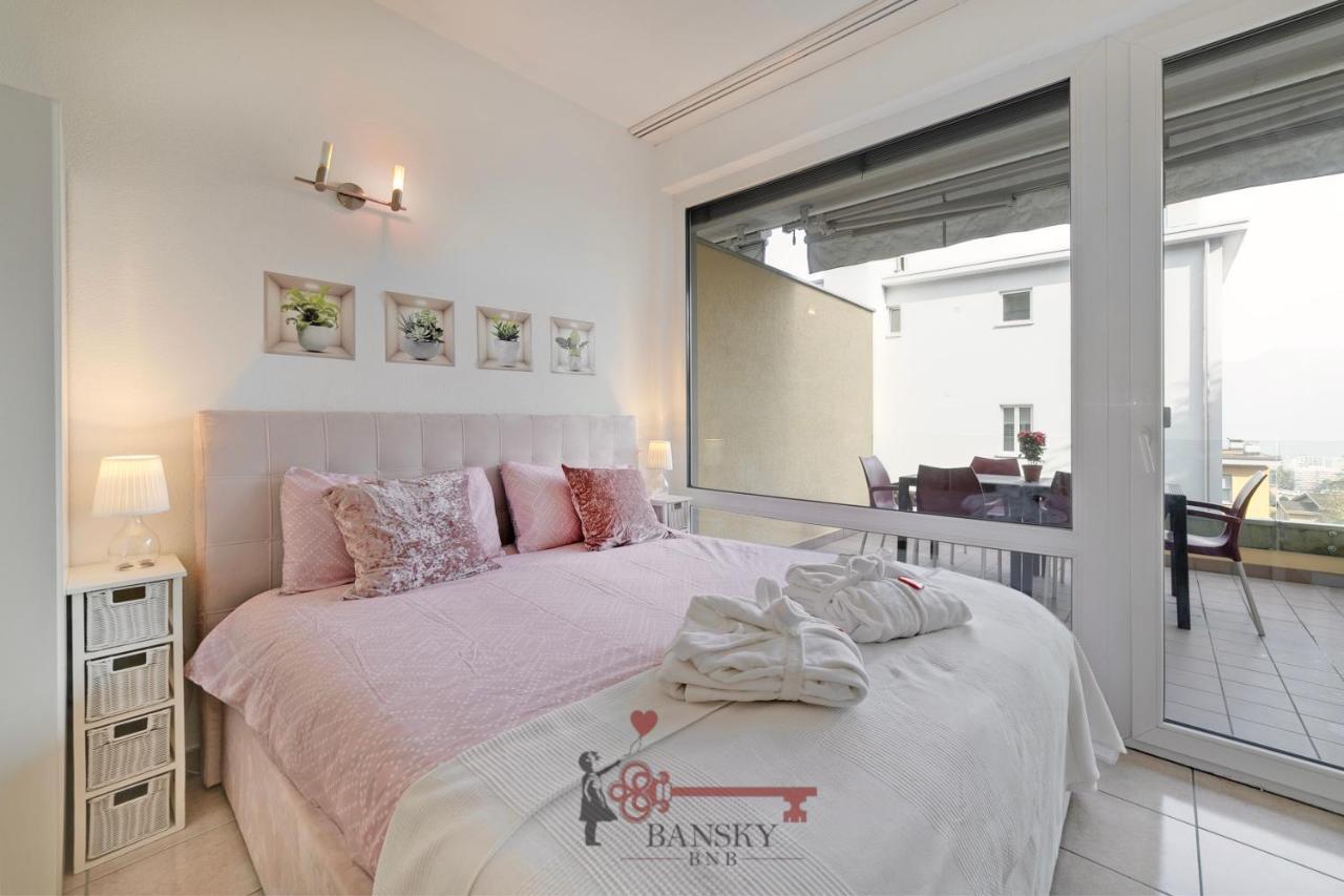 'Cuore Di Rose' Parking - Welcome Set, Netflix, For 4 Persons -By Easylife Swiss Lugano Bagian luar foto